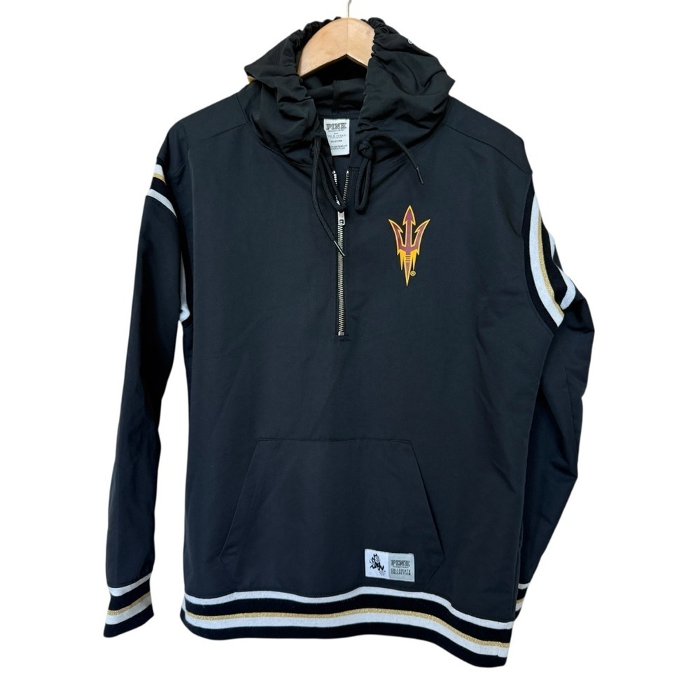 Victoria's Secret Pink ASU Sun Devils Women's Oversized Hooded Jacket Black XS